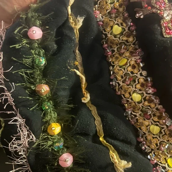 Vintage Mary Frances beaded purse sequin silk crossbody bags - Picture 8 of 12